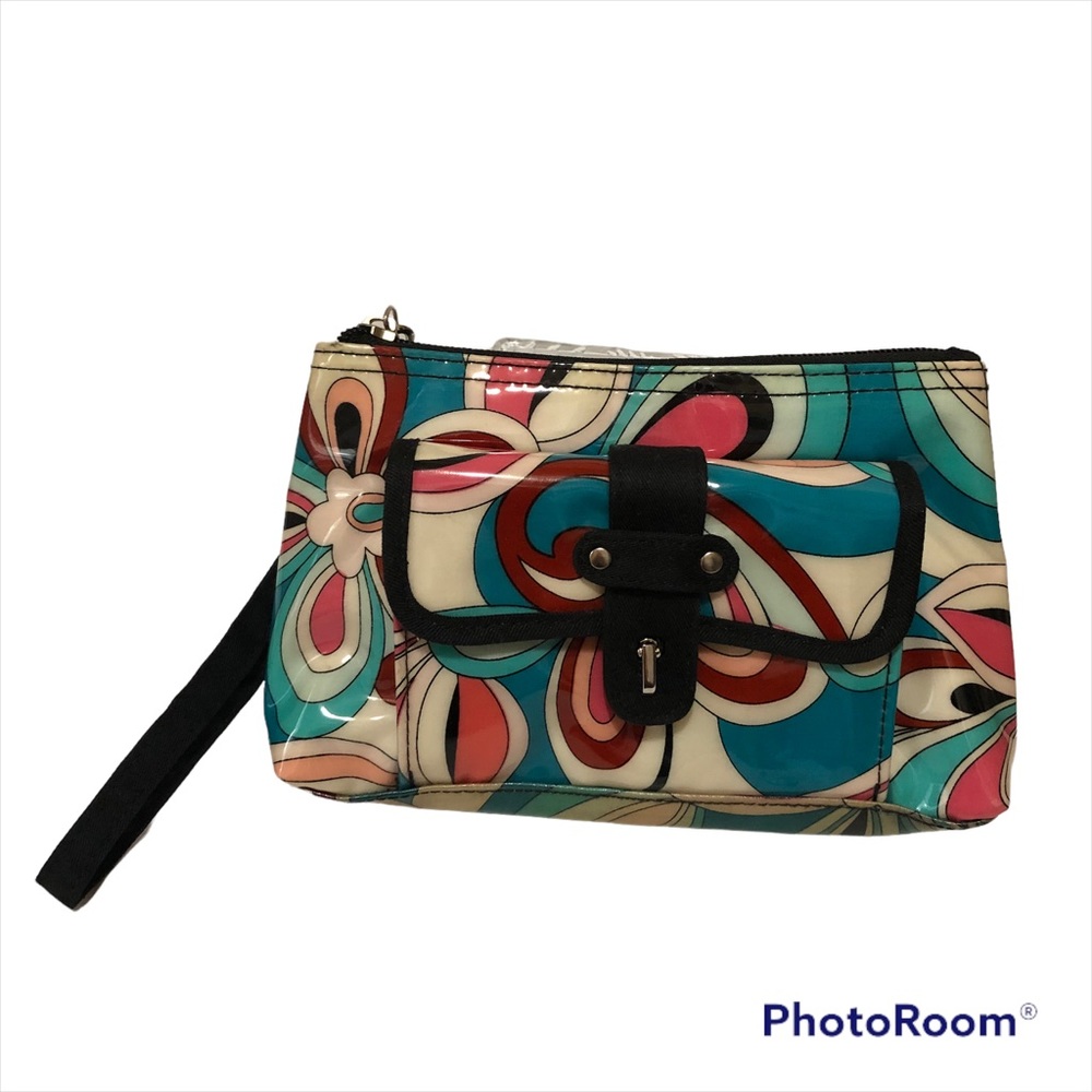 Susan Faris Multicolor Clutch Wallet.